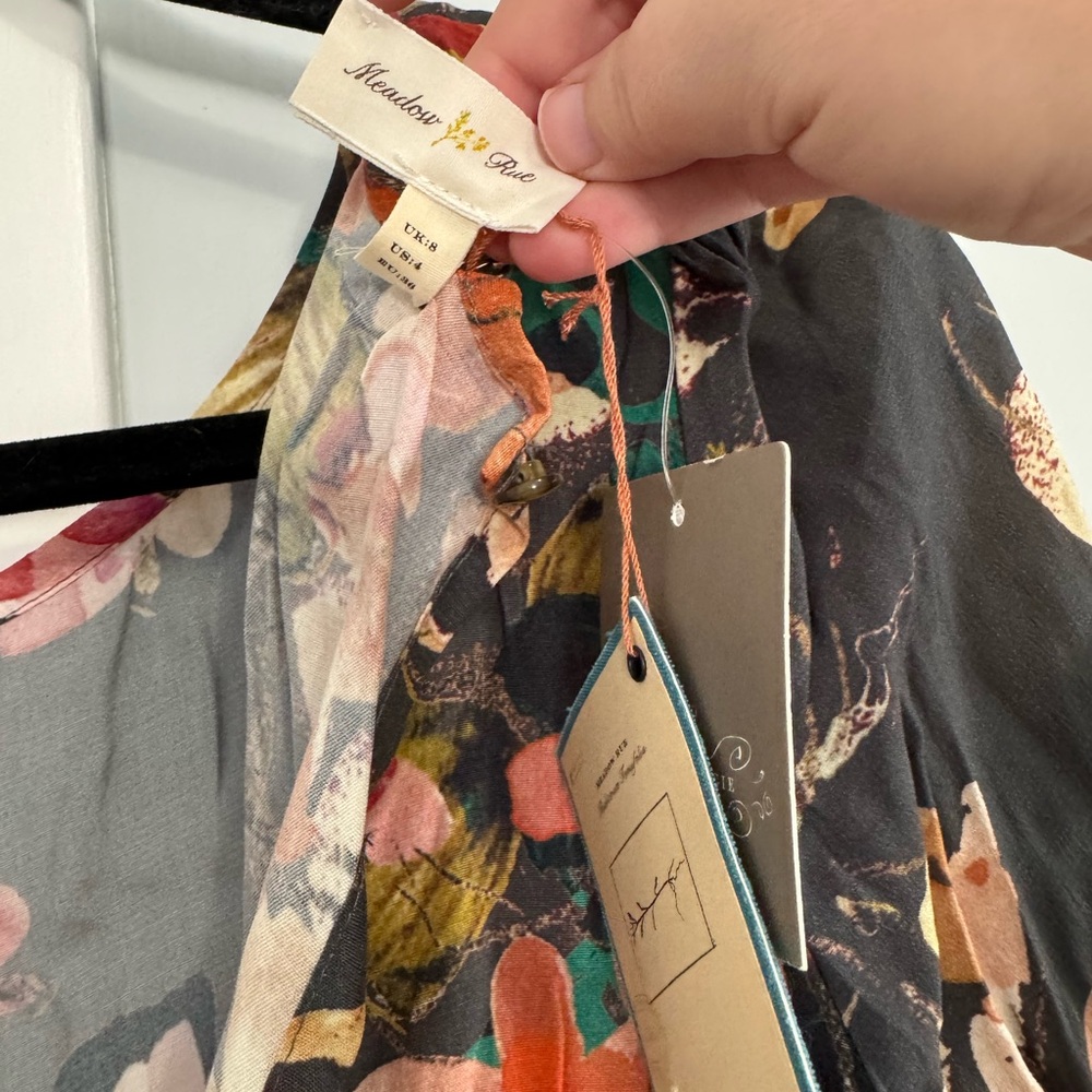 Meadow rue by Anthropologie. Floral Fall dress. Size 4 - Picture 7 of 8